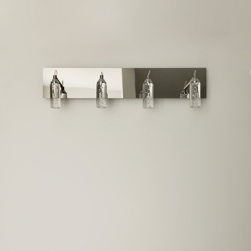 Éclairage pour salle de bain 4 lumières à DEL à intensité variable en chrome poli Ardrie