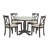 Orisfur. 5 Pieces Dining Table And Chairs Set For 4 Persons-211390589