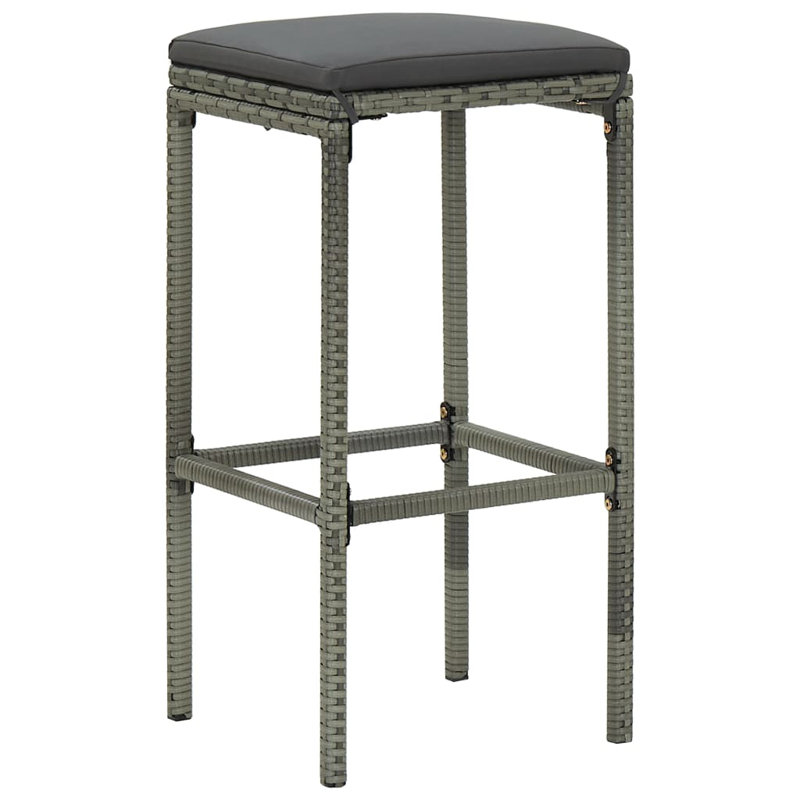 Tabourets de bar avec coussins Latitude Run® Latitude, 4, Grey