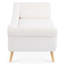 Chaise longue avec accoudoirs à volutes, style élégant, mousse, pieds en bouleau massif, surface d'assise spacieuse, support dorsal l 66,91 po x H 29,64 po x P 29,32 po-771984794