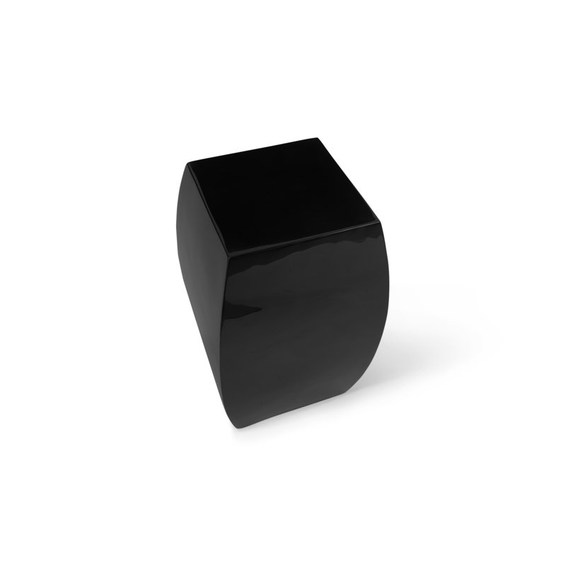 Taba Black Gel Coat Rectangular Outdoor Side Table