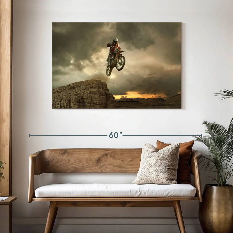 Sireci Dirt Bike Stunt, 30" H x 45" W