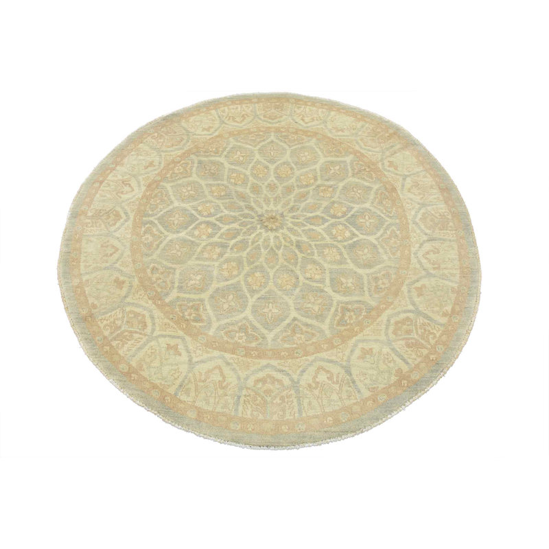 Tapis unique bleu de 6 pi 1 po x 6 pi 2 po