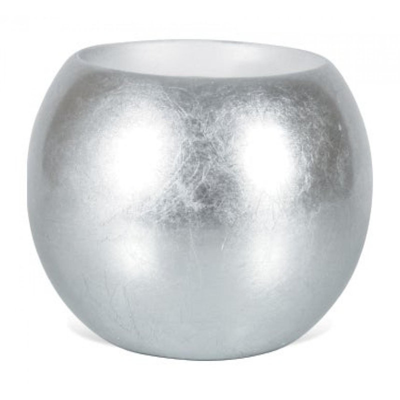 Jardinière ronde en feuille d'argent