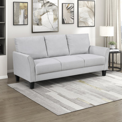 78.5" W Fabric Upholstered Standard Sofa with Solid and Manufactured Wood Frame 