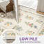 Tapis d'intérieur floral / albâtre lavable à la machine Botanica avec envers antidérapant