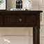 Mid century Modern Entryway Table Wood Console Table Traditional Design With 2 Drawers And Bottom Shelf-2010022981