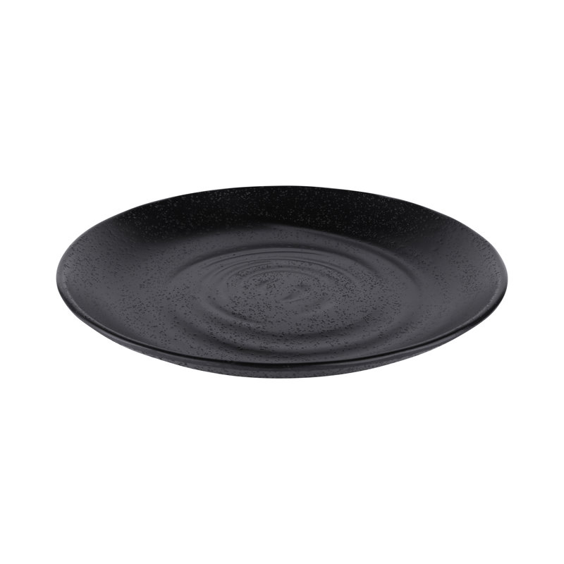Plaque de hors-d’œuvres mélamine 8" zen, Noir