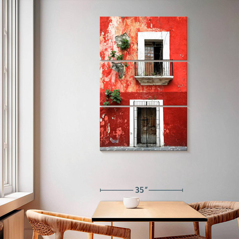 Lilie Red Facade, 65" H x 42" W
