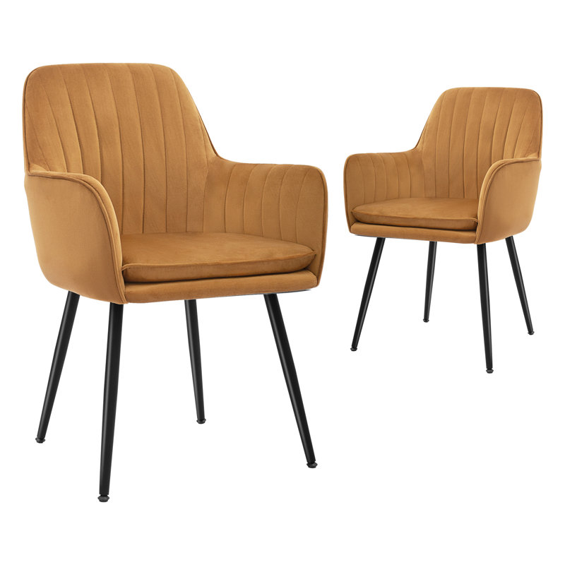 Chaise d'appoint en velours H Louis, Brun