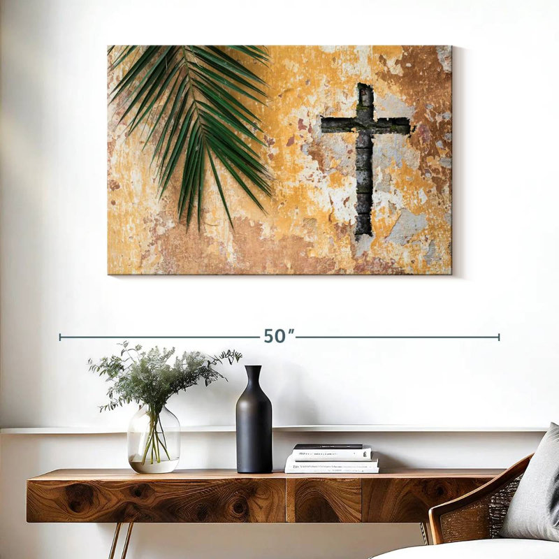 Adella Cross Shaped Imprint, 26" H x 39" W