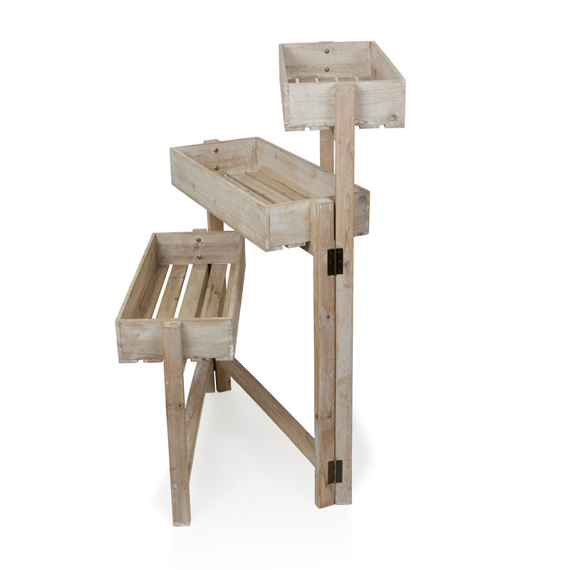 Wood 3-Tier Portable Storage Organizer