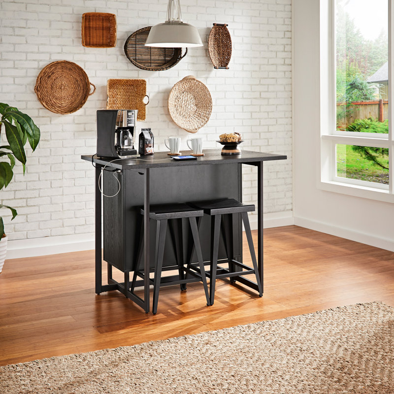 Purkey 47.25 " W Kitchen Island Set