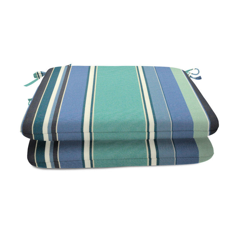 Sunbrella Indoor/Outdoor Reversible Seat Cushion, 18" W x 18" D, Dolce Oasis Sunbrella®