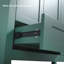 Ensemble de meuble-lavabo vert 48 po avec lavabo en résine, armoire de rangement abondante - 4 portes à fermeture douce et 2 tiroirs