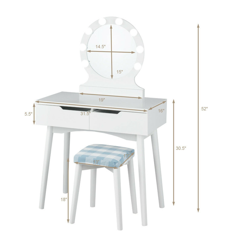 Alinson Vanity, White