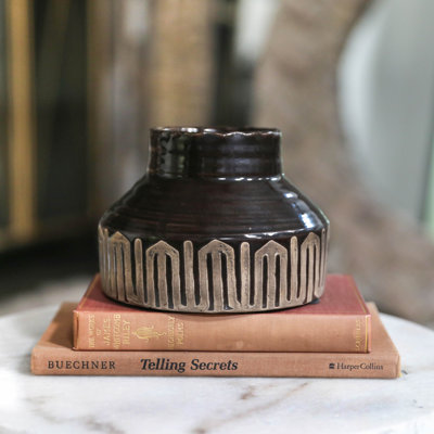 Vase de table ronde en céramique Jayson