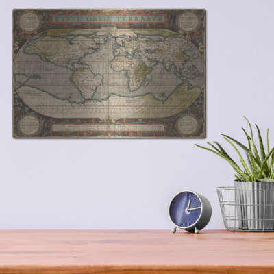 «Antique World Map 36x48» par Vision Studio