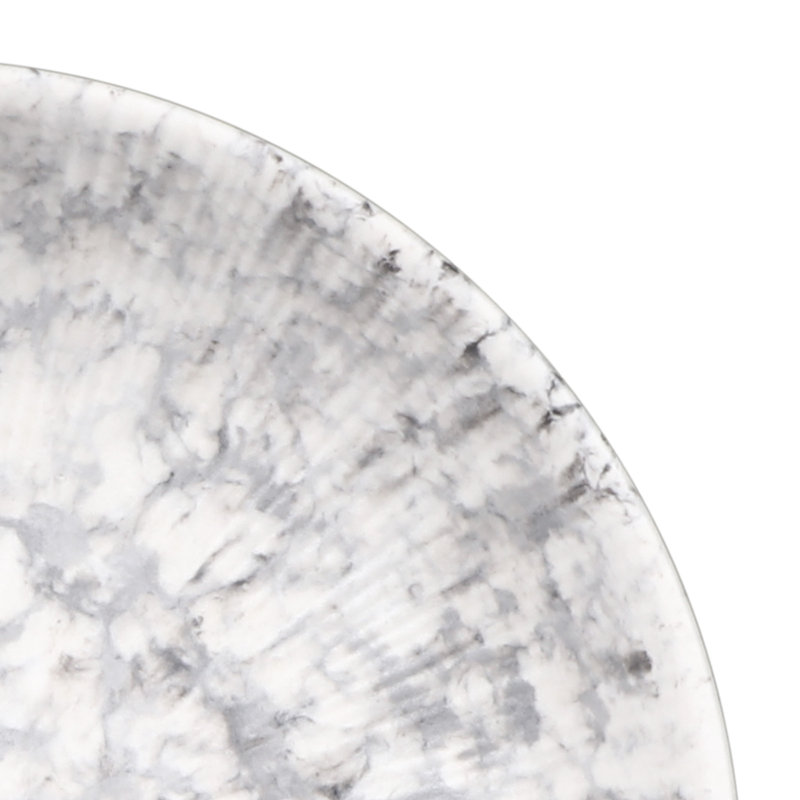 Bol rond en mélamine 7,25 po Hermosa, Noir / blanc