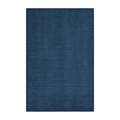Machine Washable Solid Gray Area Rug