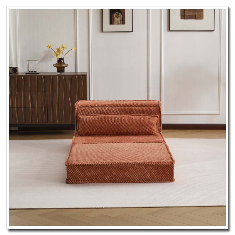 Fauteuil convertible sans assemblage requis, Orange