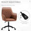 Siège de bureau brun, dossier moyen, hauteur réglable, rembourrage en microfibre, option pratique de sièges confortables avec rembourrage,