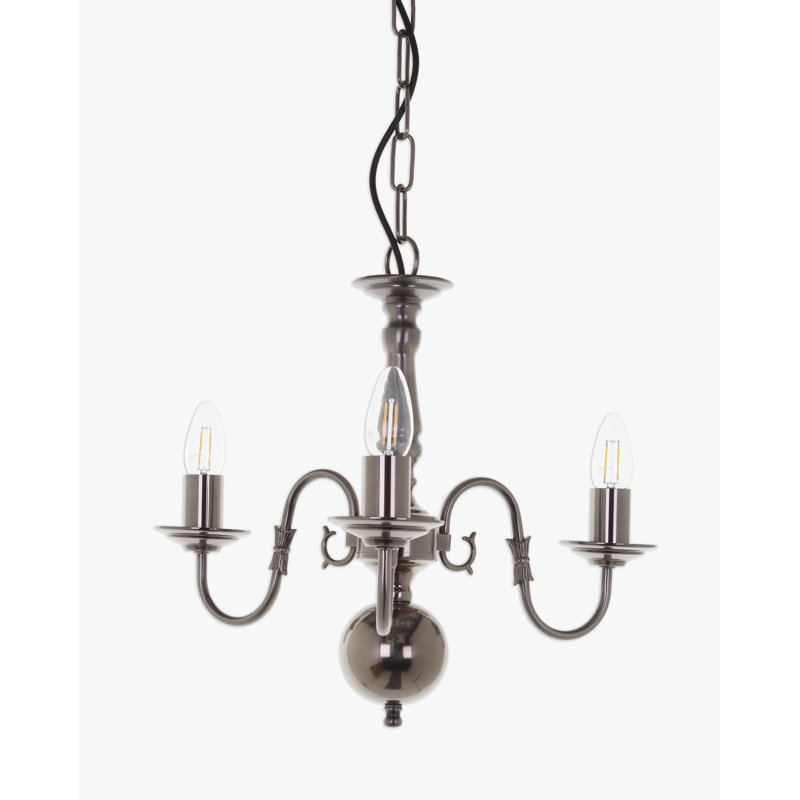 Roosevelt 3 - Light Geometric Chandelier, Pewter