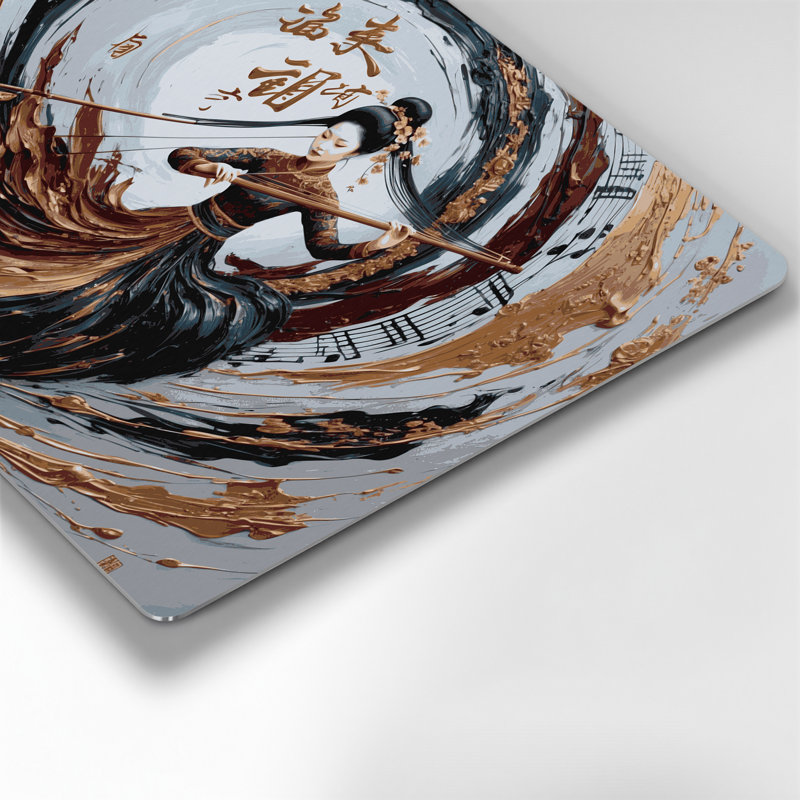 Art musical gris Erhu, H 8 po x l 10 po
