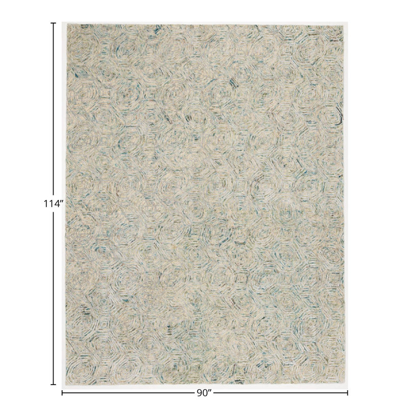 Rectangle 7'6'' X 9'6'' Area Rug with Non-Slip Backing
