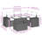 Vidaxl Garden Sofa Set Grey, Dark Grey