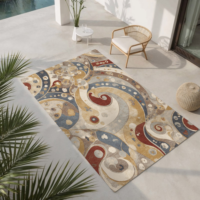 Tapis intérieur et extérieur Vivid Ripple, Rectangle 1 pi 6 po x 2 pi 6 po