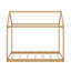 Lit simple en bois