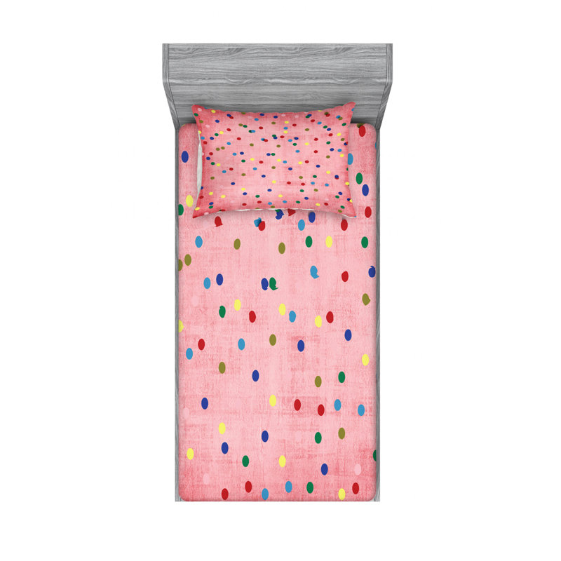 Microfiber Polka Dots Sheet Set