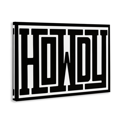 Art mural sur toile "Bold Howdy", par Lettré et doublé