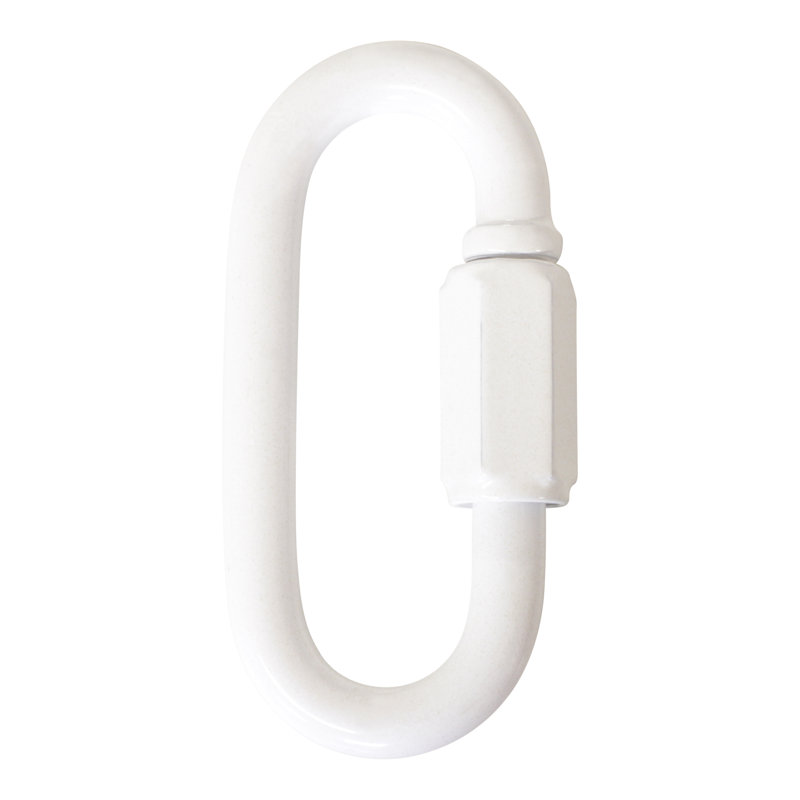 Chaîne en acier inoxydable, H 2,36 po x l 1,06 po x P 0,24 po, Blanc