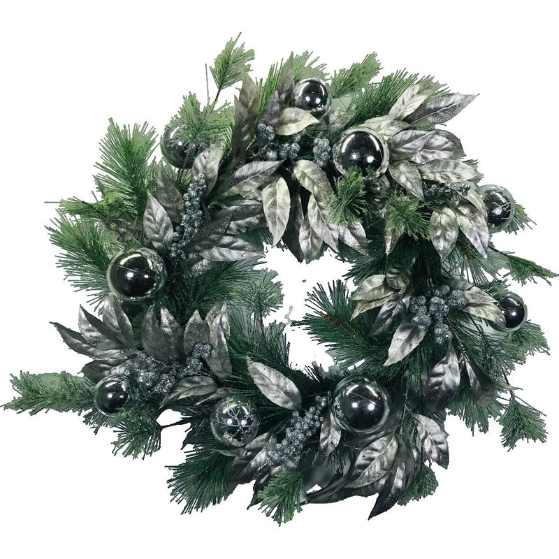 Couronne ensemencée en chlorure de polyvinyle 24 po Eucalyptus