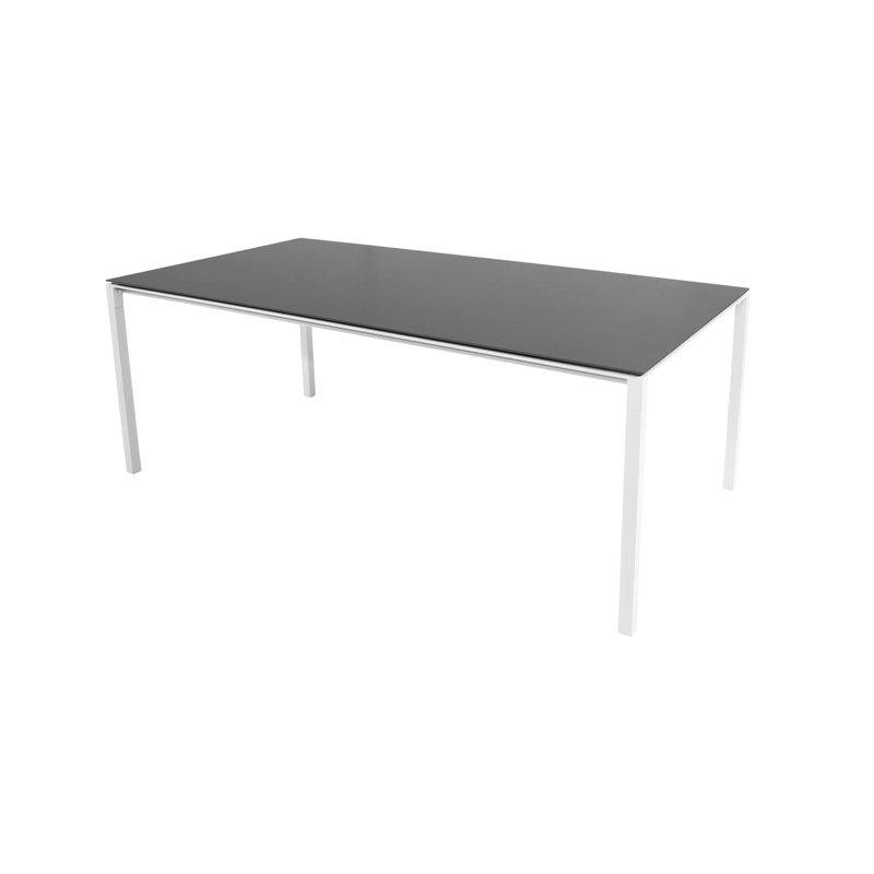Pure Outdoor Dining Table, 39.4" W x 59.1" L x 29.5" H, Lava Gray/Concrete Gray