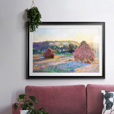 Haytstacks (Fin de l'été), 1891 - Art mural mural mat et encadré sous verre acrylique