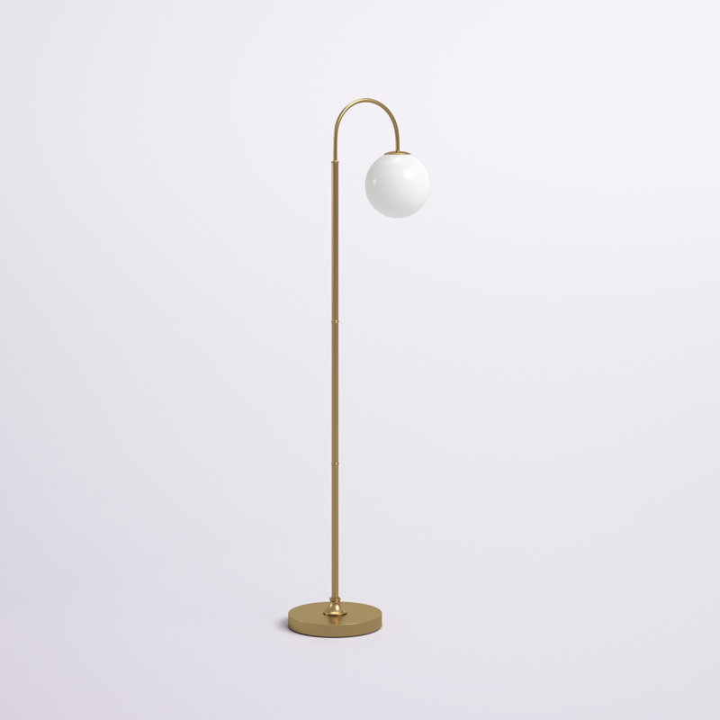 Lampe sur pied arquée 60 po Harmond, Doré