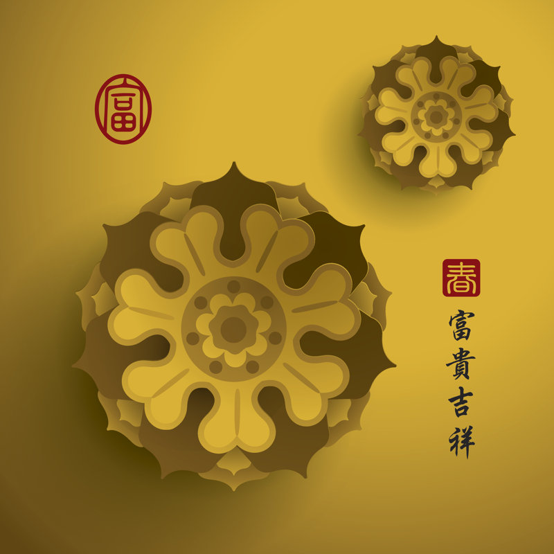 Chinese New Year by Ori-artiste - Wrapped Canvas Print, 30cm H x 30cm W x 3.8cm D