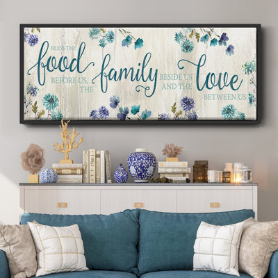 Food Family Love- Framed Canvas