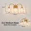3-Light Modern Brushed Gold Vanity Light