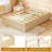 Full Size Wooden Platform Bed with 2 Rolling Storage Drawers Wood Slat Support-1601850956