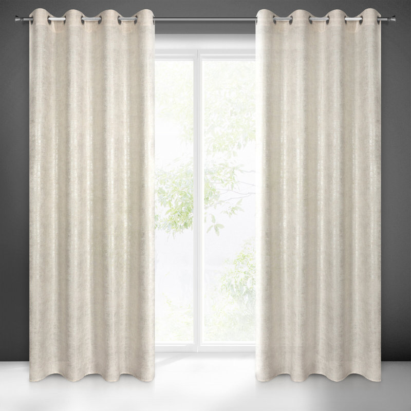 Gustl Eyelet Blackout Curtain, Natural