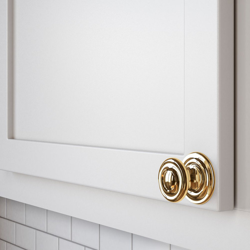 4902 Knob Back Plate, Polished Brass