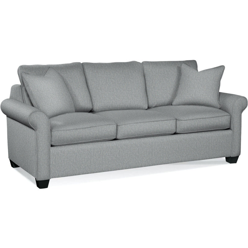 Park Lane Upholstered 81'' Sofa, Flax, Blue Performance; 0357-63