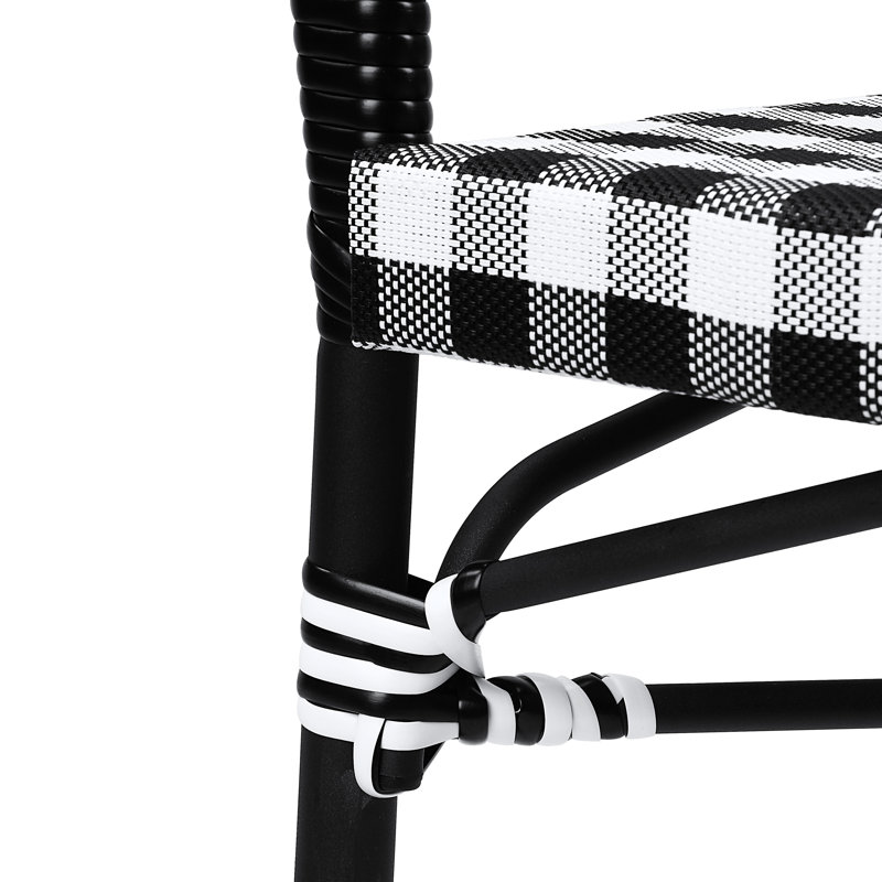 Fauteuil de patio Eustice, Noir, Noir