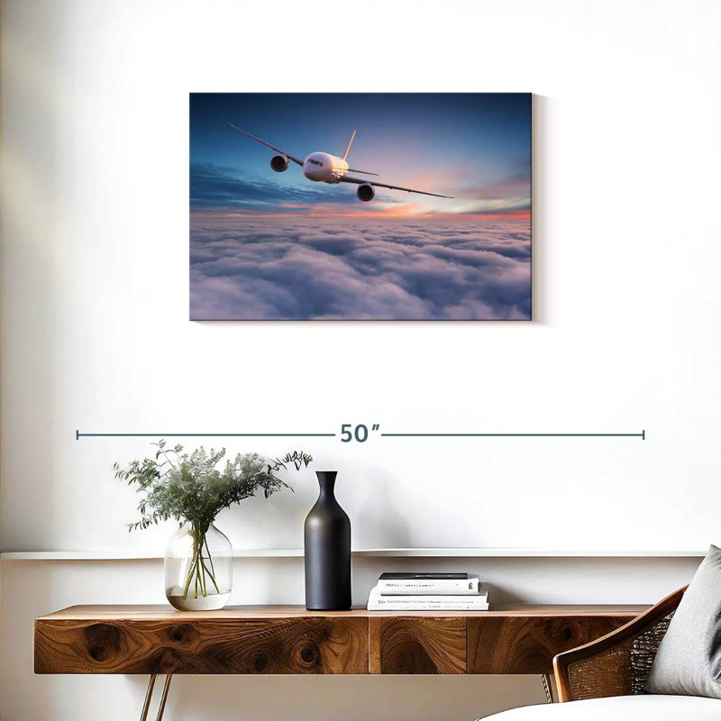 Mehar Approaching Airplane, 20" H x 30" W