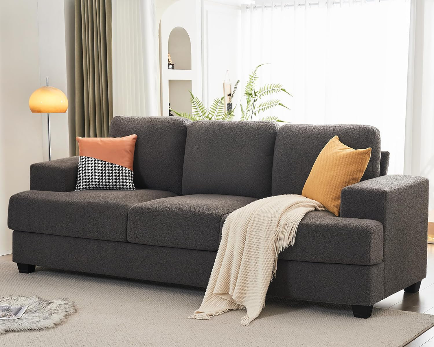 Latitude Run® Caleyah Vanacc Sofa Comfy Sofa Couch With Extra Deep Seats 3seater Sofa Living