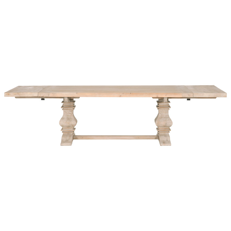 Montsoreau Extendable Pine Round Solid Wood Dining Table